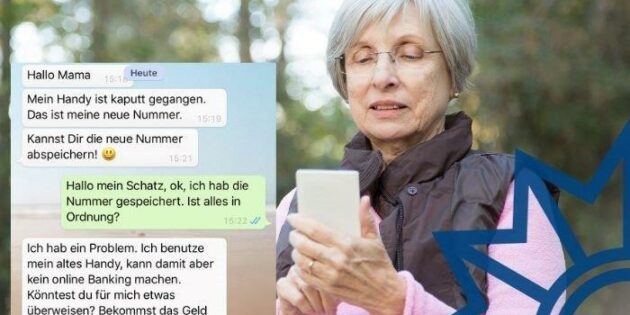 Ein Beispiel einer WhatsApp-Nachricht, mit der Betrüger Geld erbeuten wollen. Foto: Polizeipräsidium Südhessen